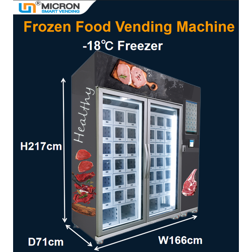Freezer locker vending machine frozen food vending machine for frozen meat, sea food, frozen food, ice cream
